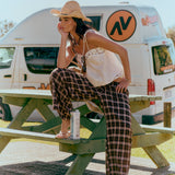 Austin Stevie Flannel Pants - CHOCOLATE
