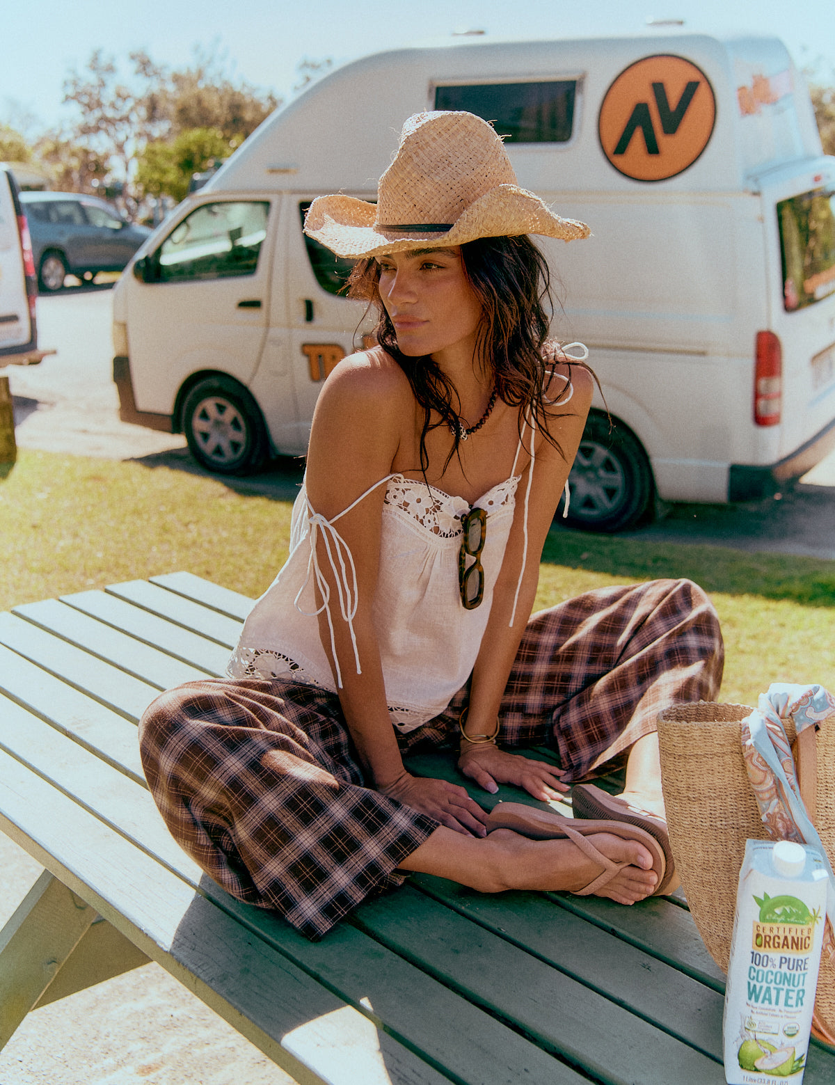 Austin Stevie Flannel Pants - CHOCOLATE