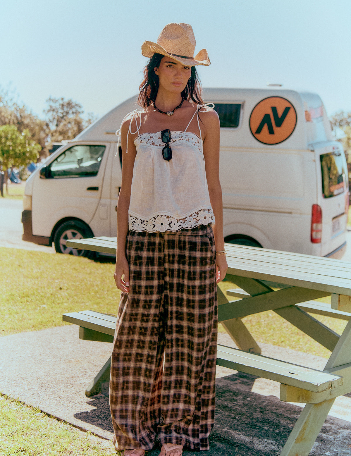 Austin Stevie Flannel Pants - CHOCOLATE