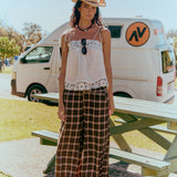 Austin Stevie Flannel Pants - CHOCOLATE