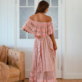 Pink sunset Print Georgie Maxi