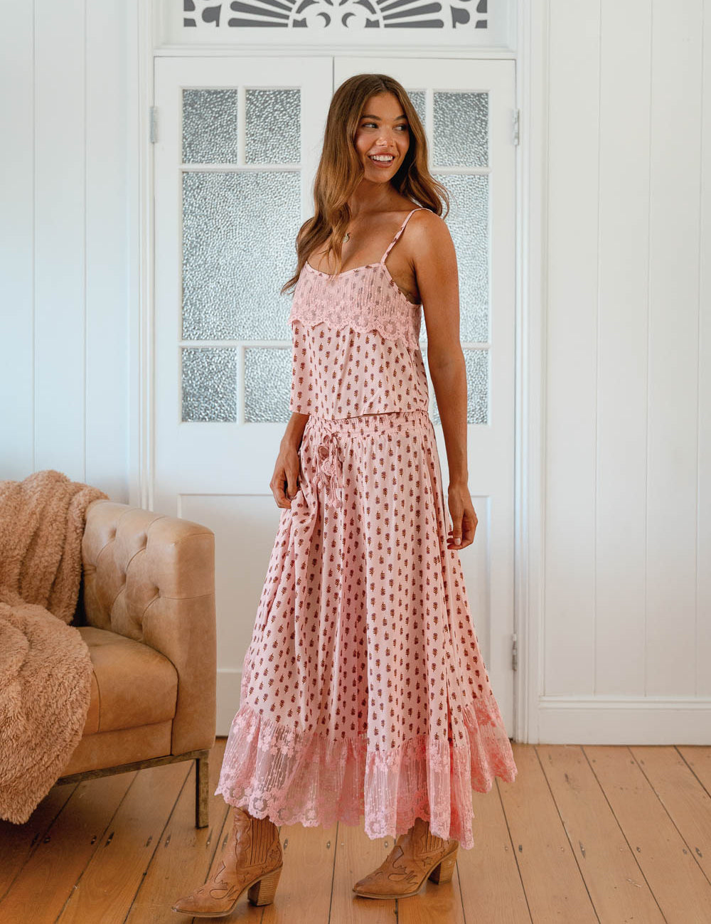 Pink Sunset Lace Set