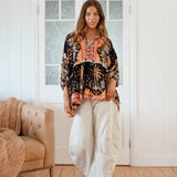 Jardin Print Chloe Top