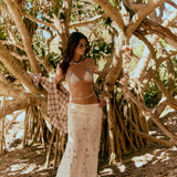 Golden Palms wood skirt