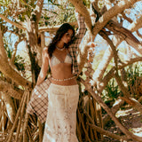 Golden Palms wood skirt