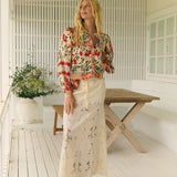 Golden Palms wood skirt