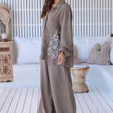 Zephyr Khaki Embroidery Rocky Pant