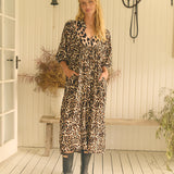 Untamed Print Boheme Midi Dress