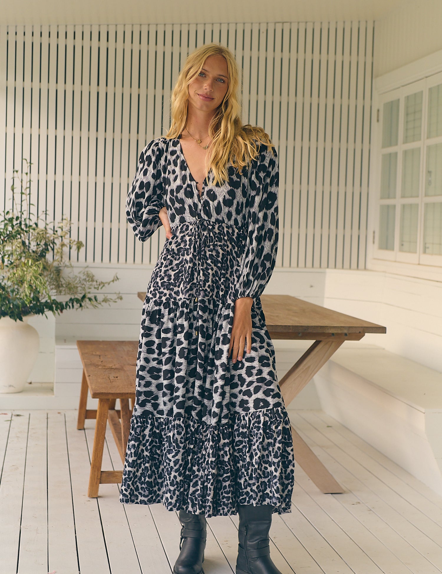 Lone Star Print Teresa Maxi Dress