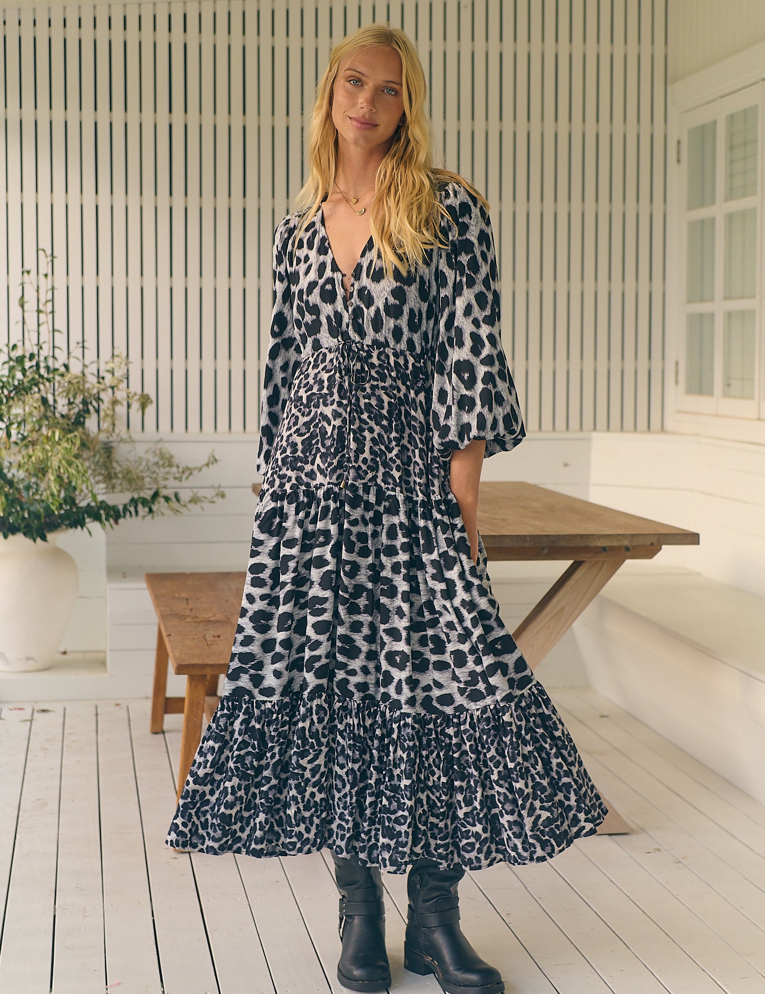 Lone Star Print Teresa Maxi Dress