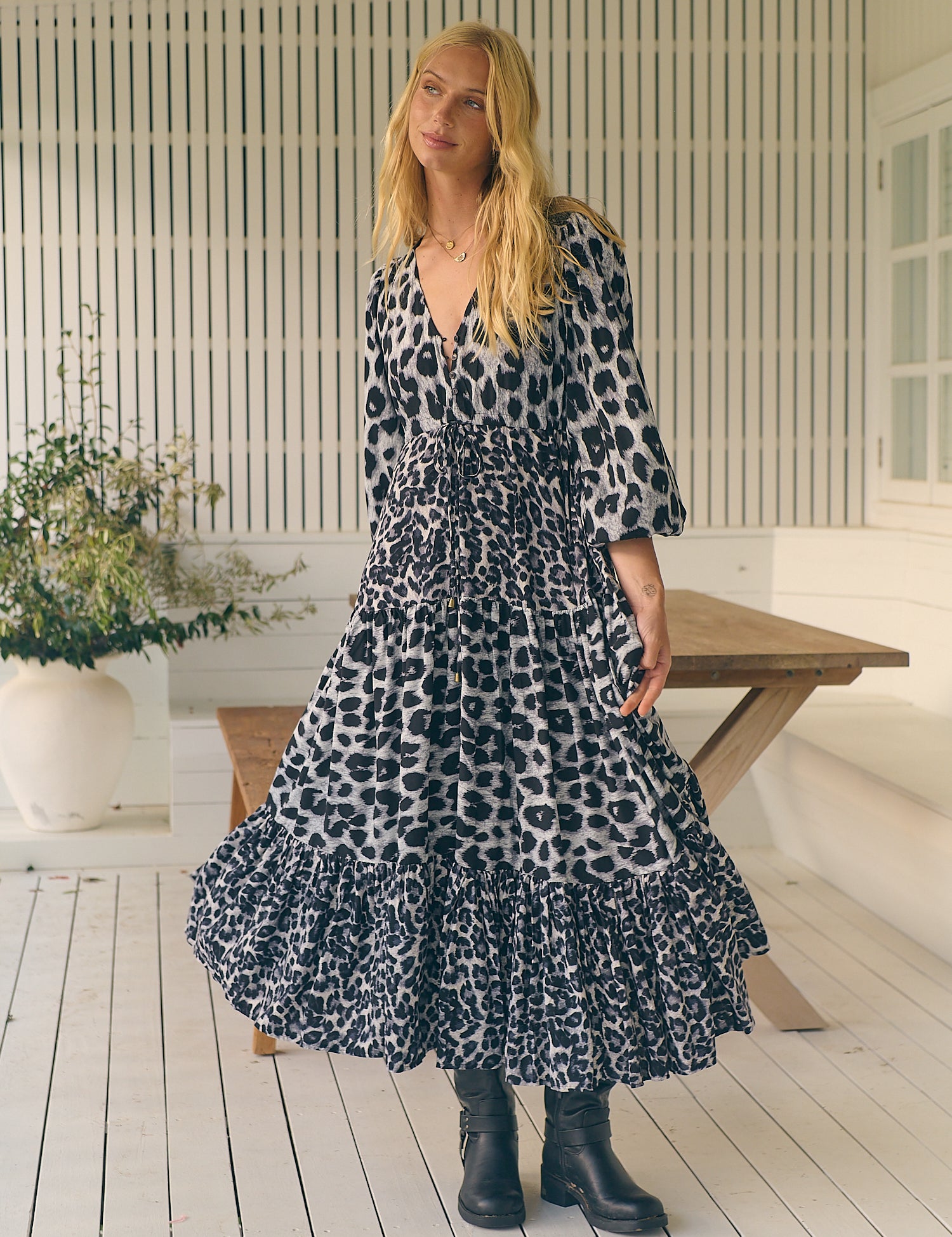 Lone Star Print Teresa Maxi Dress