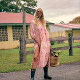 Blushing Fields Print Meadow Maxi Dress