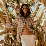 Nashville Canyon Flannel Shirt - STONE