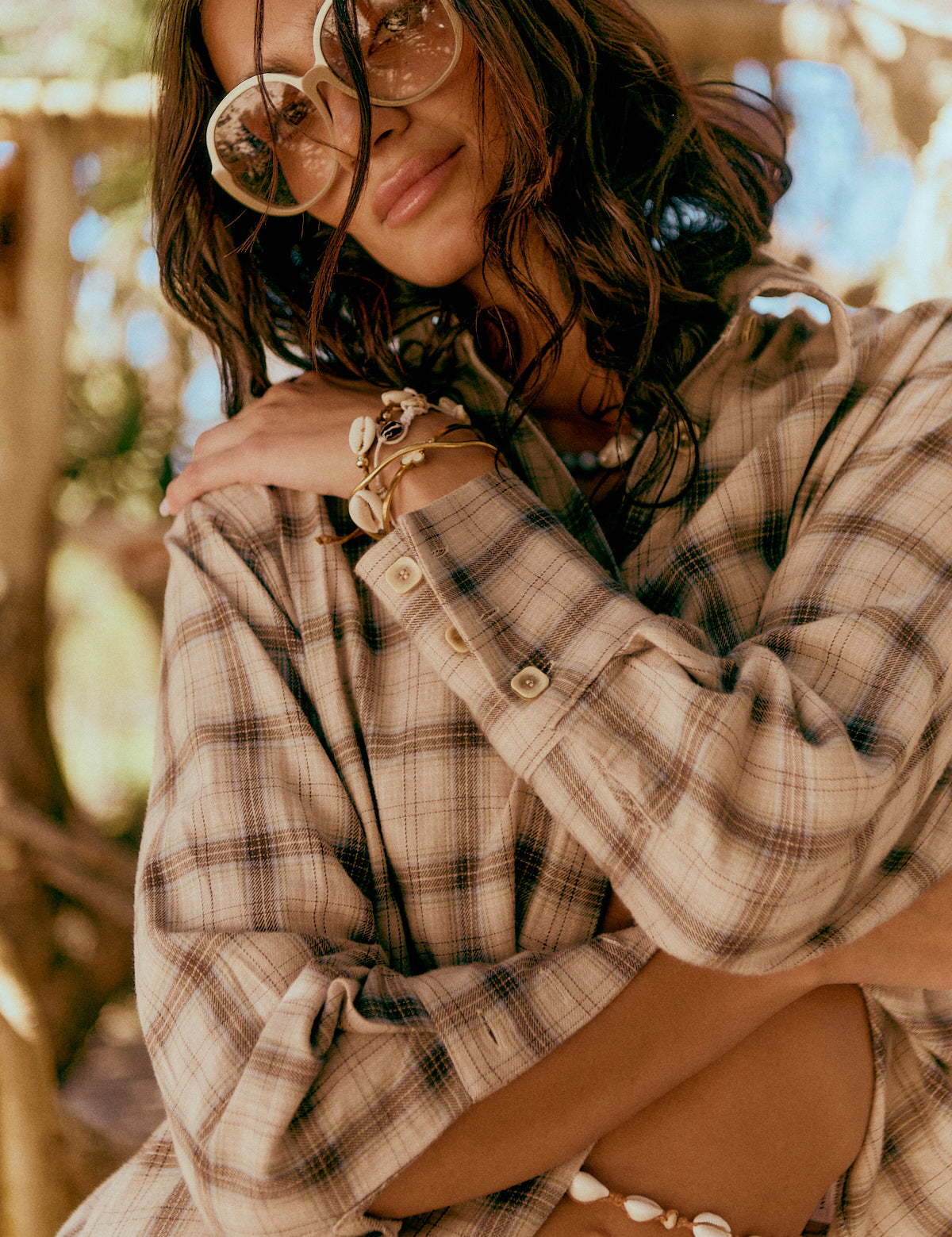 Nashville Canyon Flannel Shirt - STONE