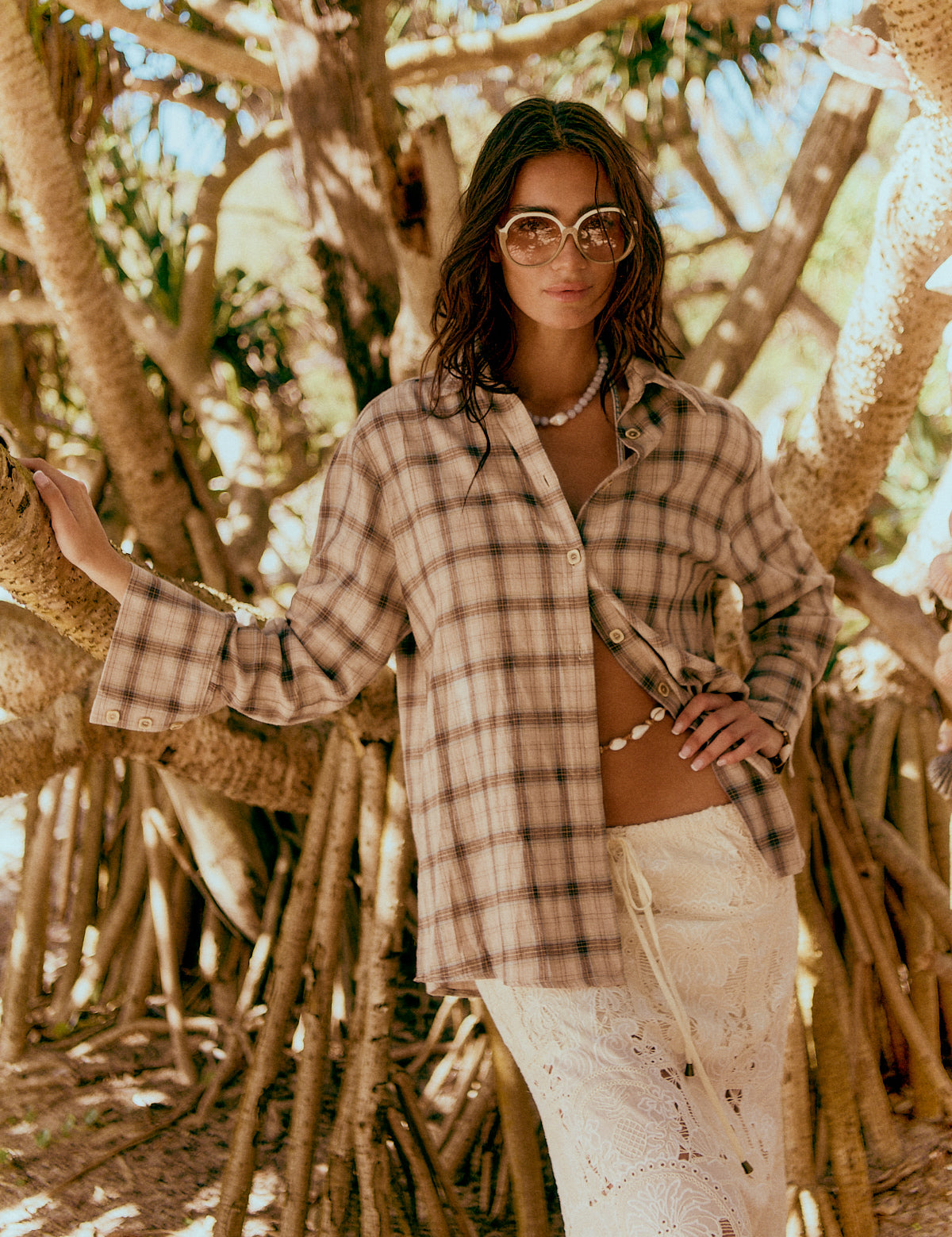 Nashville Canyon Flannel Shirt - STONE