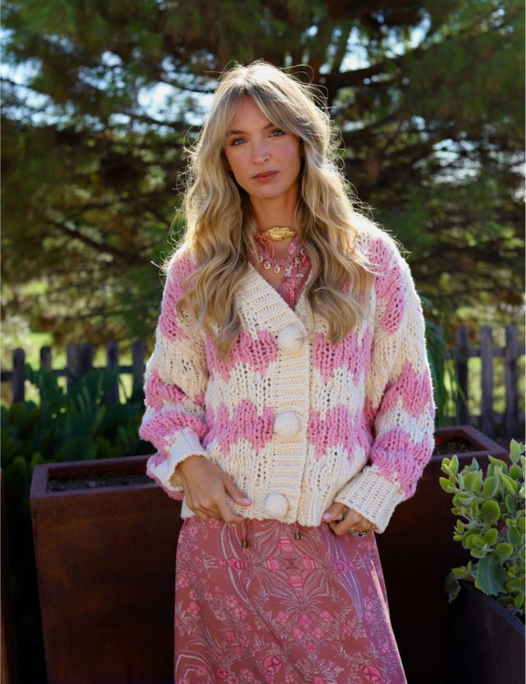 Rose Calm Meadow Cardigan