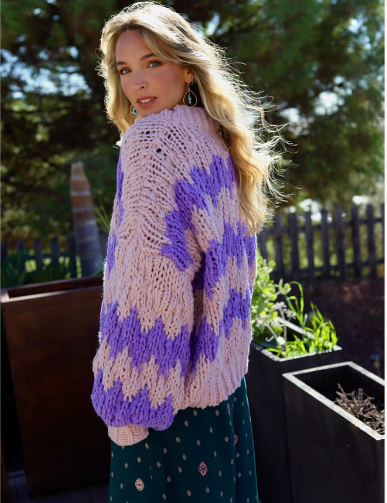 Berry Calm Meadow Cardigan