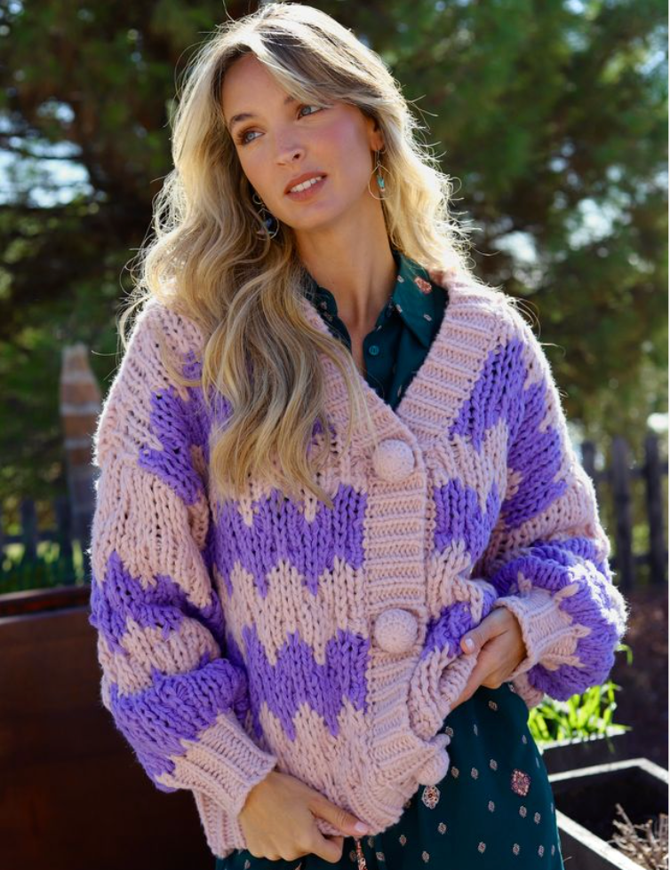 Berry Calm Meadow Cardigan