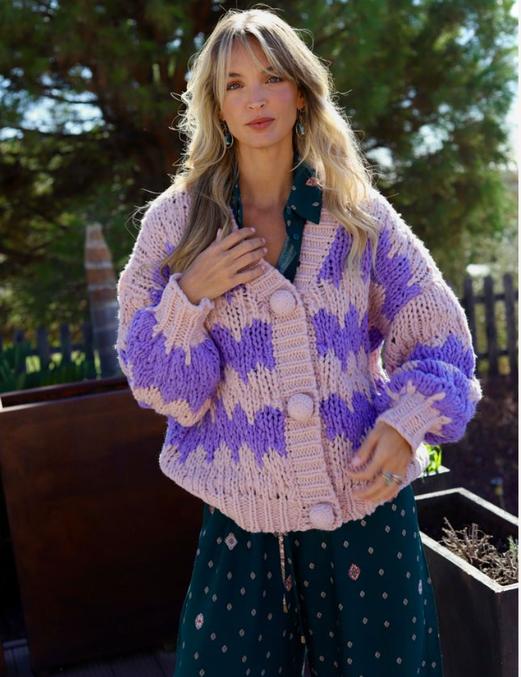 Berry Calm Meadow Cardigan