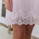 Soft Pink Dove Lace Slip Dress